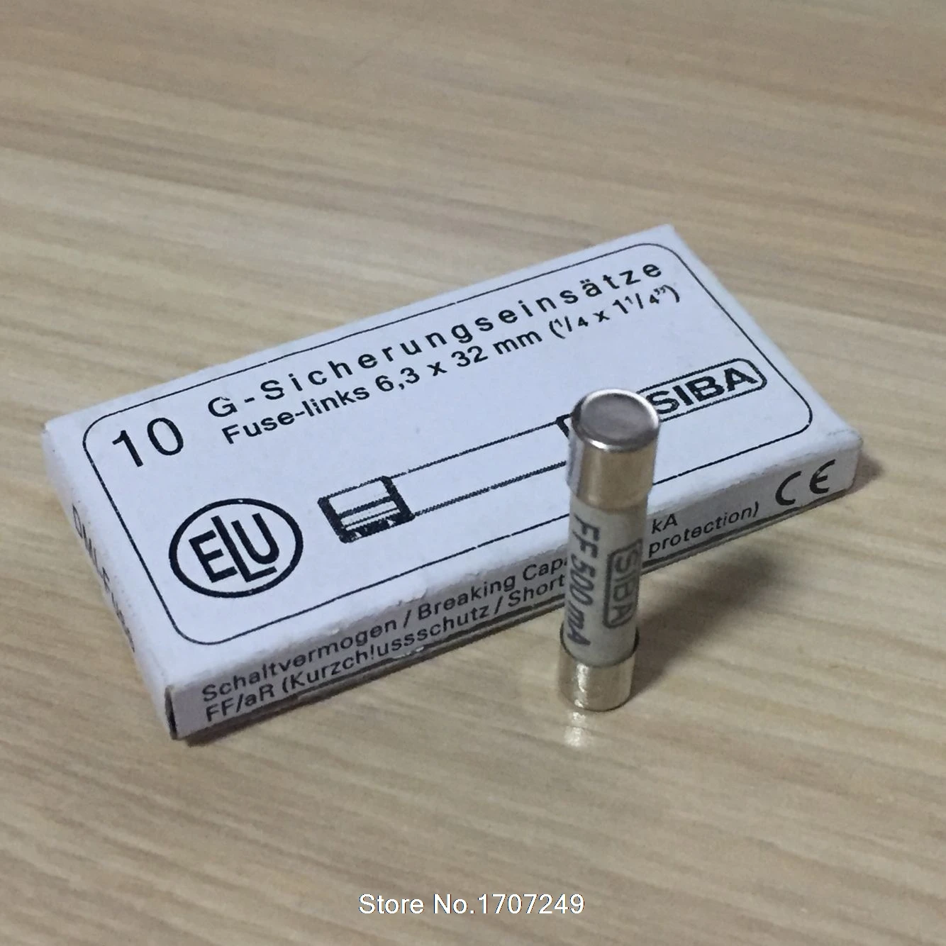 Бесплатная доставка 5 шт./лот 6 мм x 32 FF 500mA 1000 В SIBA керамический предохранитель 6x32