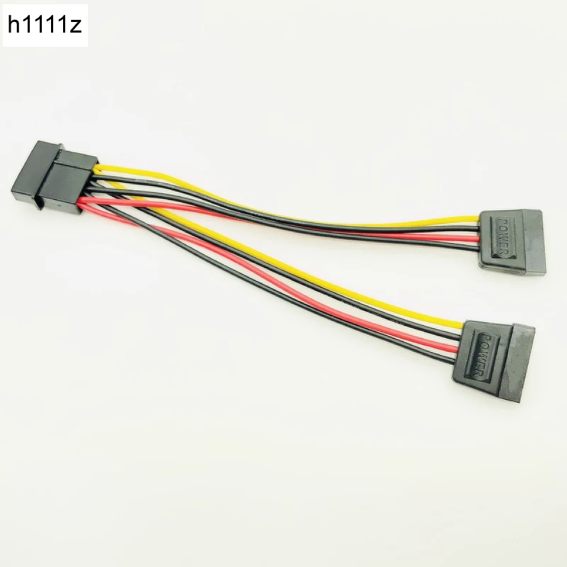 Компьютерные кабели и разъемы Molex 4pin IDE к двойному SATA 15Pin кабель питания Y сплиттер