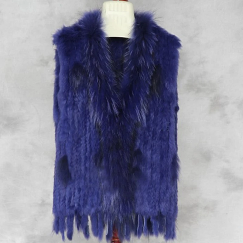 

Autumn Winter Nice Fashion Faux Fur Vest Knit Warm Coat Tassels Jackets Sleeveless Slim Outerwear Coat Waistcoat DQ2842