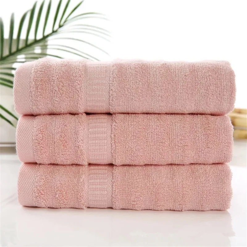 Pink color Полотенце из бамбукового волокна 35x75 см 120 г Высокое качество антибактериальное полотенце цвета слоновой кости бежевый розовый 100 штук маленькая - Цвет: Pink color