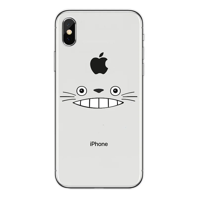 TPU Атлантическая пеламида Тоторо Аниме Ghibli Миядзаки в Viagem de Тихиро Kaonashi Мягкий ТПУ Caso de телефоны Claro для iPhone 7 8 Plus 6 5 Max/4 - Цвет: TPU