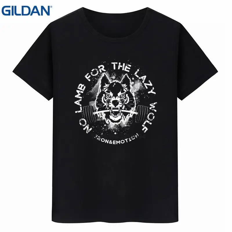 Fit свободного покроя футболки сплошной цвет эмоции голодный волк о-образным