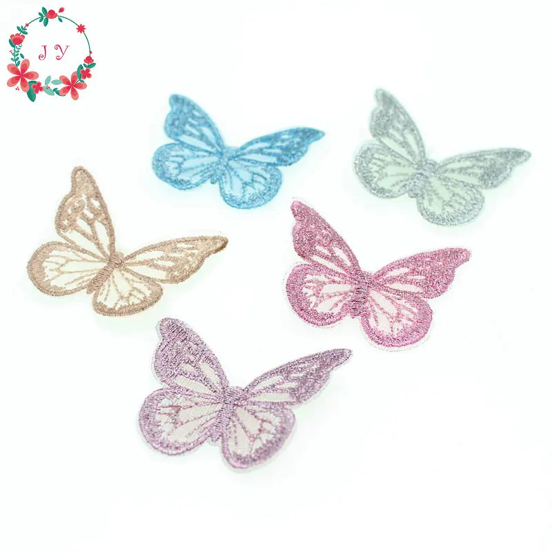 

30PCS/lot Mix Embroidery Lace Butterfly Hollow Appliques 5.0cm Translucent Single layer for Party Decor,Garment Embellishment