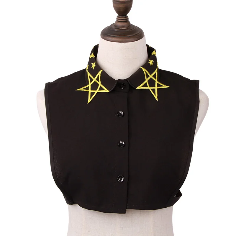 Рубашка с фальш воротником Женская желтая со съемным воротником|fashion ties|f tiefemale ties