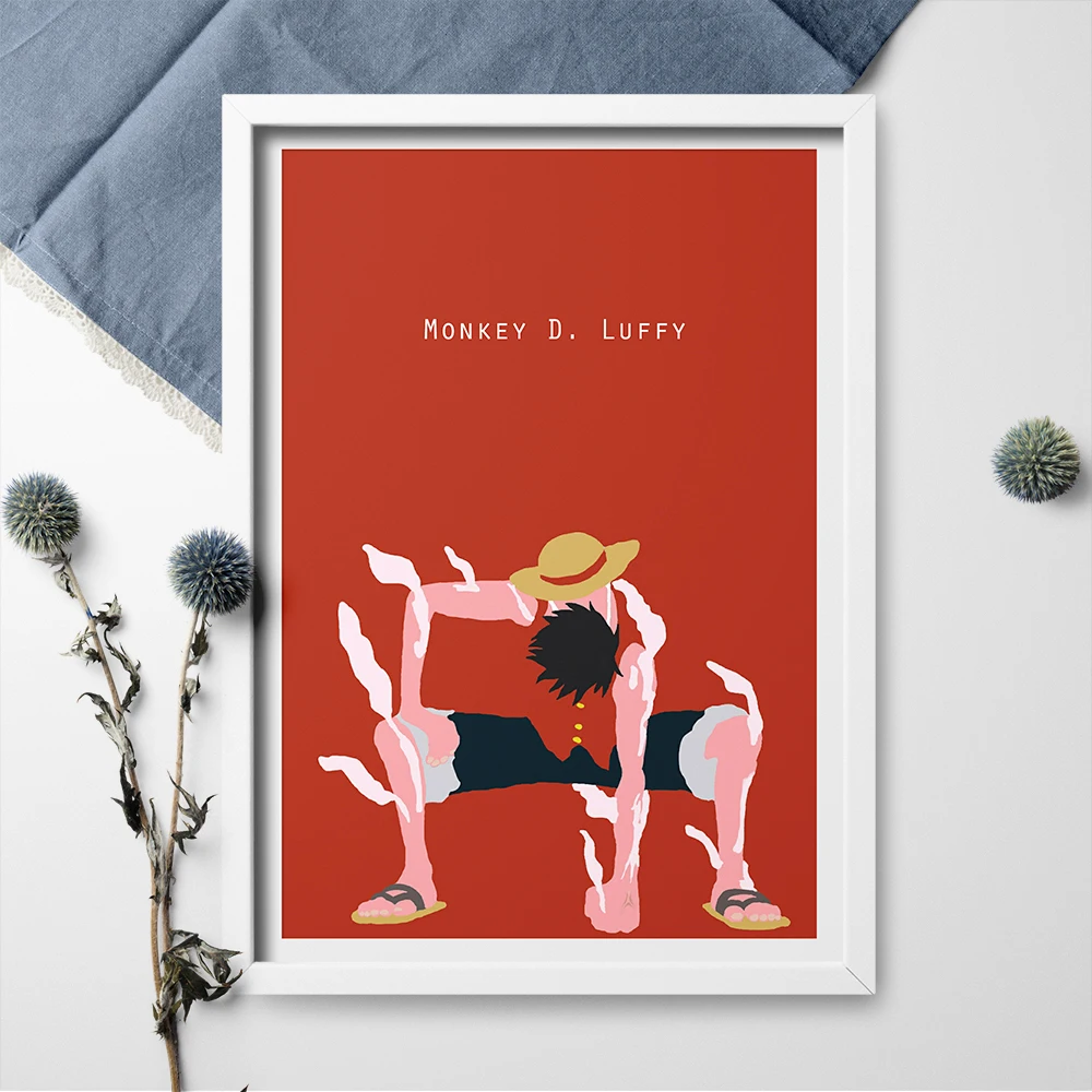One Piece Canvas Wall Art Monkey D. Luffy Gear 2 художественный плакат на холсте картина печать