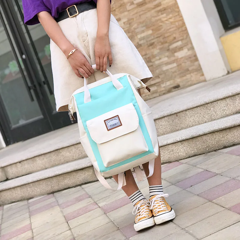 backpacks for student fashion large female travel backpack school supplies preppy girls casual nylon fabric shoulder bags | Багаж и сумки