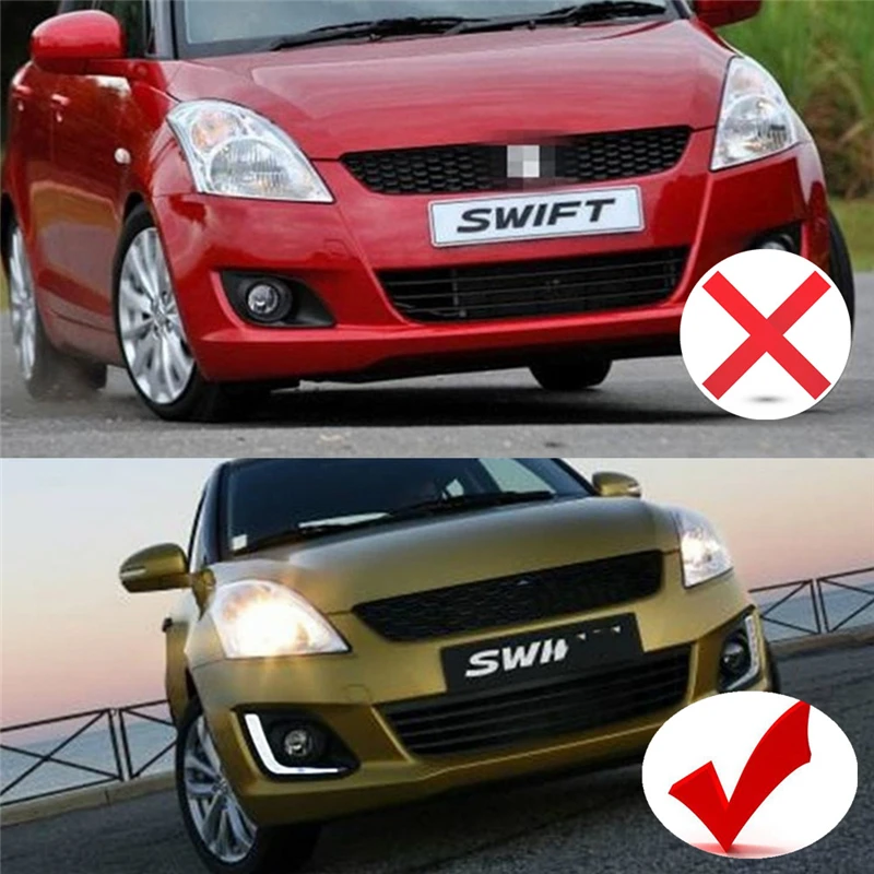 Автомобильный мигающий 2 шт. для Suzuki Swift Автомобильный светодиодный DRL для вождения дневных ходовых огней белый автомобильный Стайлинг противотуманная фара крышка