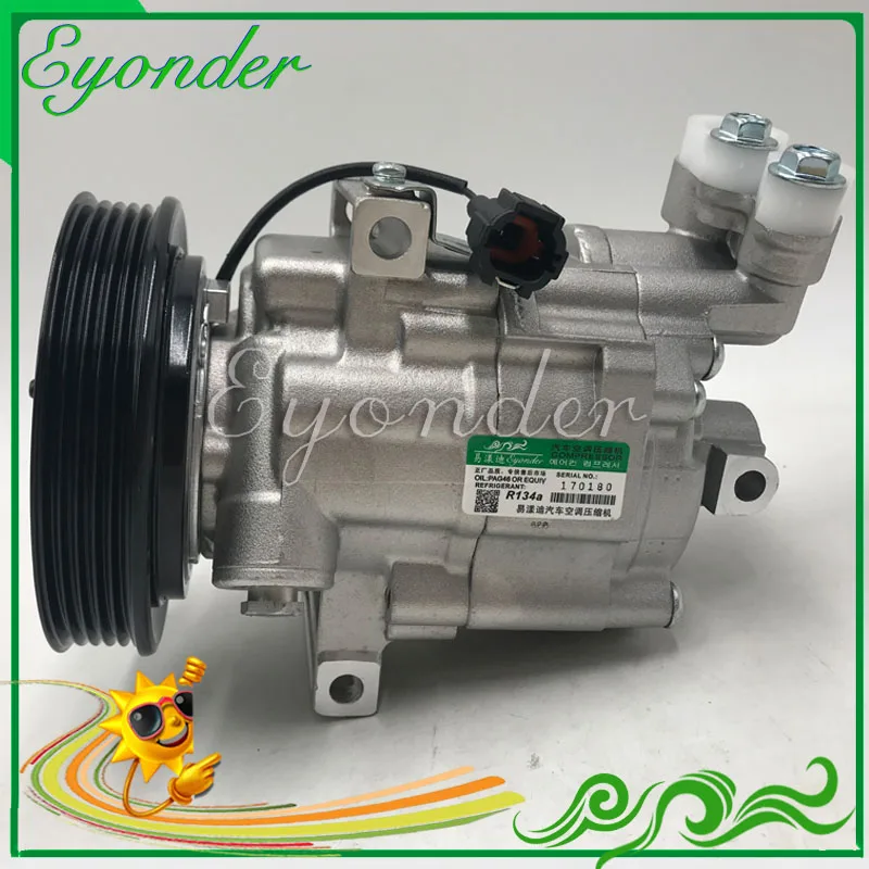 

A/C AC компрессор охлаждения системы кондиционирования Pump DKV08 для Nissan MARCH III MICRA K12 16V NOTE E11 1,4 1,6 92600AX80A 92600AX80B
