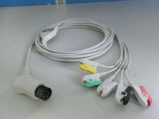 Для hp Nihon Kohden GE Nellcor Mindray Spacelabs Welch Allyn Goldway ZOLL Colin BCI CSI PHYSIO 6pin ECG кабель один кусок 5