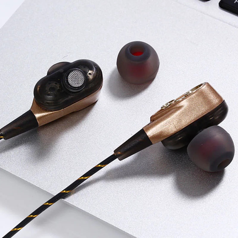 Двойной динамический привод hi res аудио наушники вкладыши гарнитура hi-Fi стерео Басс наушники для Meizu M2 M3 M5 Примечание