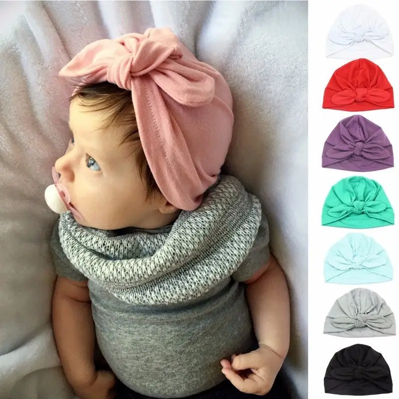 

Newborn Baby Toddler Kids Boy Girl Bowknot Cute Soft Cotton Beanie Hat Warm Hat