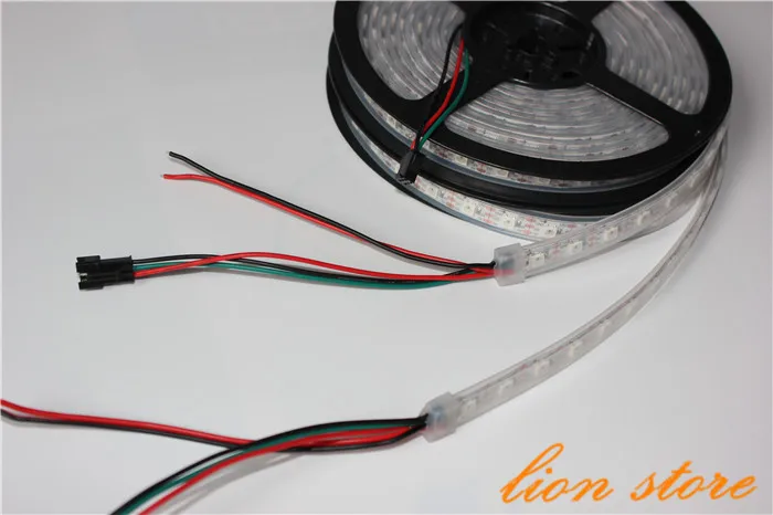 Светодиодная лента WS2812B 5050 SMD RGB WS2811 белая водонепроницаемая 5 в пост. Тока метров 60
