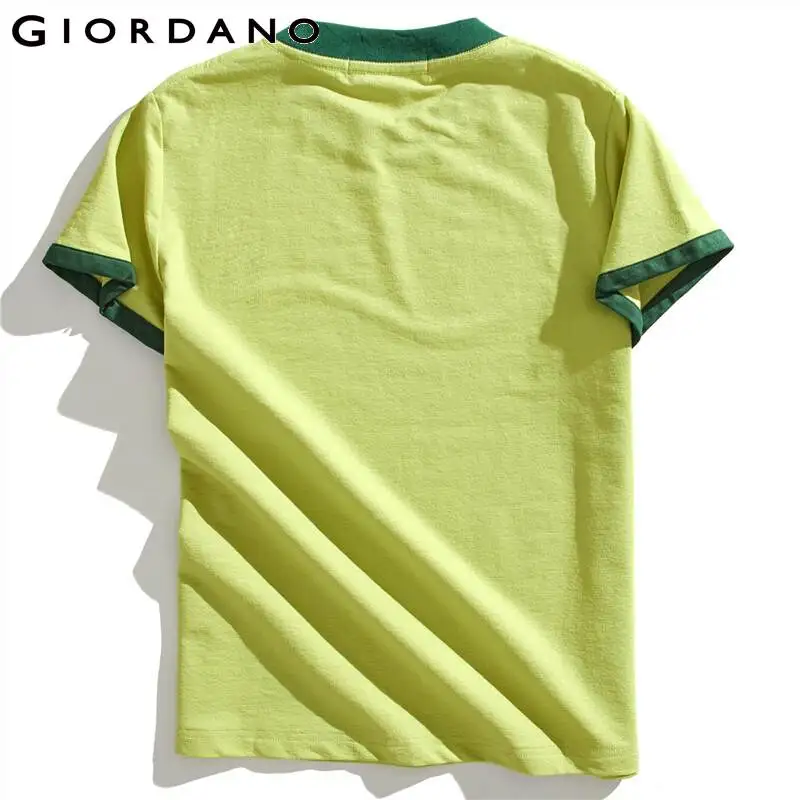 Giordano женская футболка с короткими рукавами и круглым вырезом выполнена из