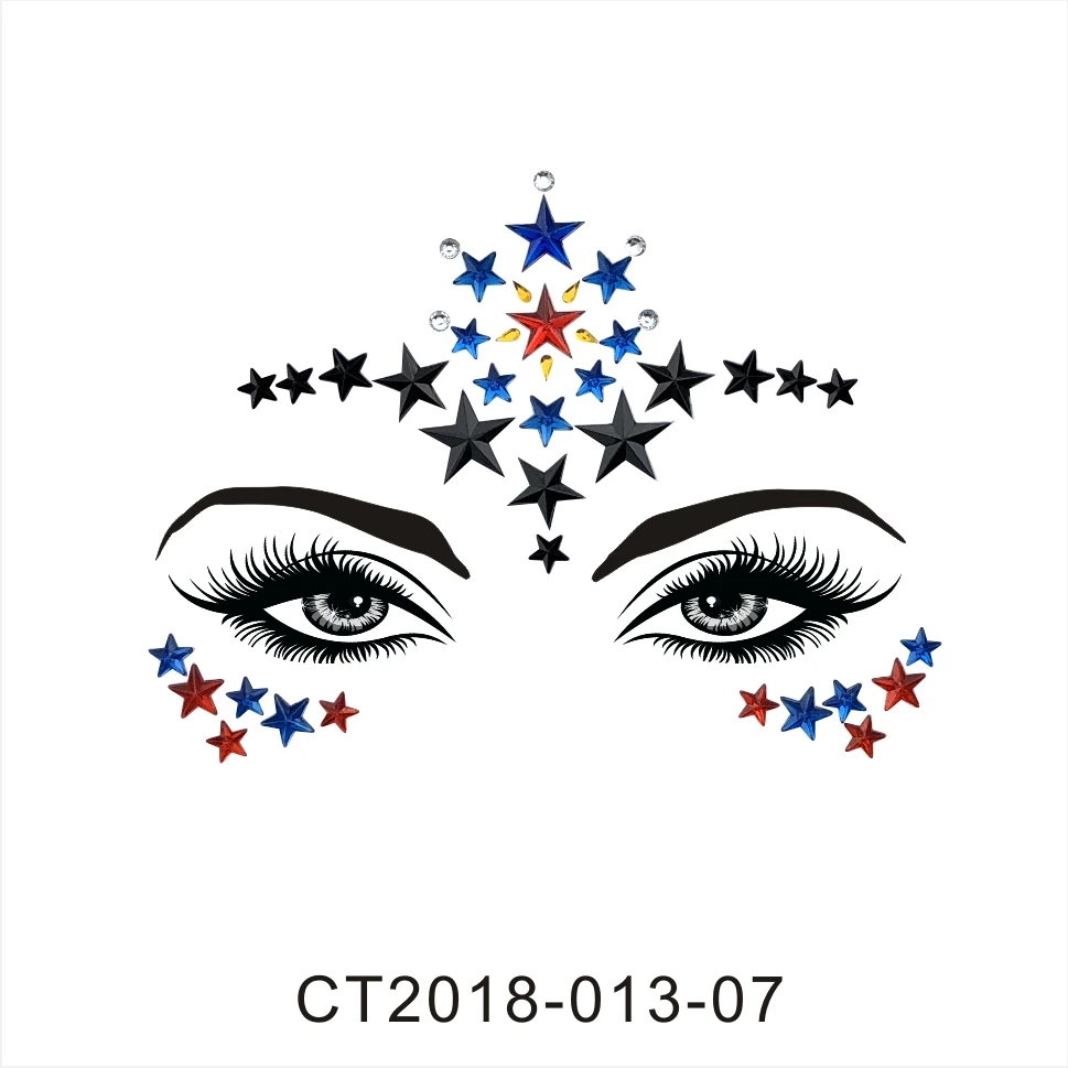 Акриловая полимерная дрель-палочка наклейка Bindi ручной работы в богемном этническом стиле, украшения для лица, украшения для глаз, наклейки на лоб и сцену, набор для макияжа
