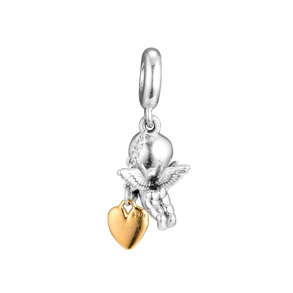 Fits for Pandora Charms Bracelets Cupid &amp You Shine Beads 100% 925 Sterling Silver Jewelry Free Shipping | Украшения и