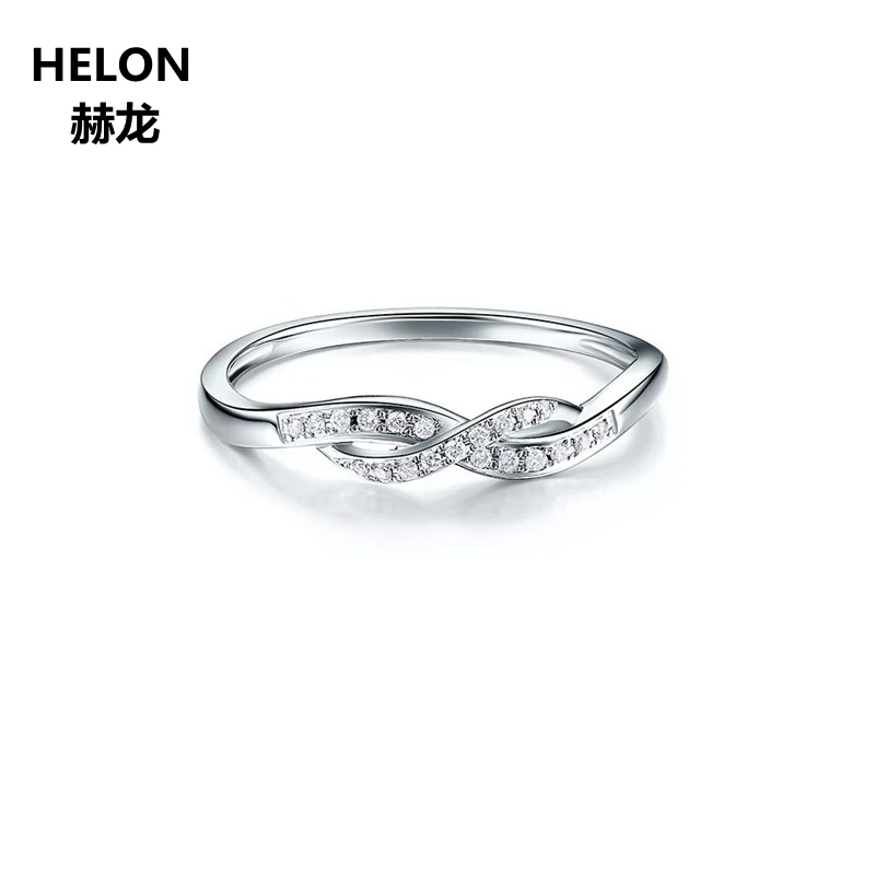 Solid 14k White Gold Engagement Wedding Ring for Women 100% SI/H Natural Diamonds Band Birthday Graduation Jewelry Gift | Украшения и
