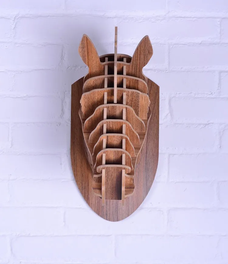 Деревянная 3d голова лошади в американском стиле Декор для дома магазина