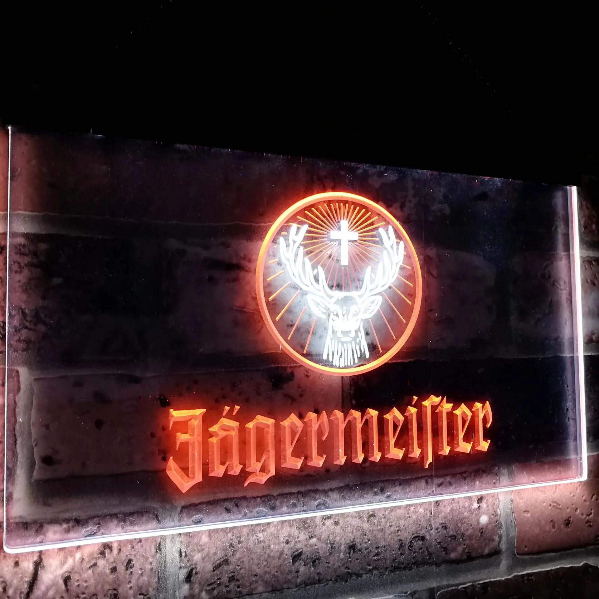 Jagermeister двухцветный светодиодный неоновый светильник с головой оленя вывески