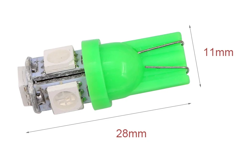 1 шт. автомобильная лампа T10 5SMD DC 12V 2W 5050 5 SMD 192 168 194 W5W