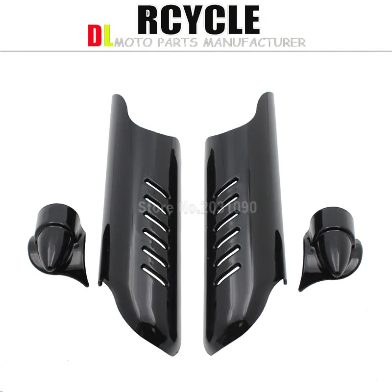 Хромированные дефлекторы для нижних ножек вилки Защитная крышка Harley Touring Bagger Road