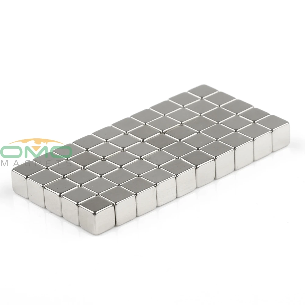 OMO Magnetics 50 шт. супер сильные блочные кубовидные Магниты редкоземельные неодимовые