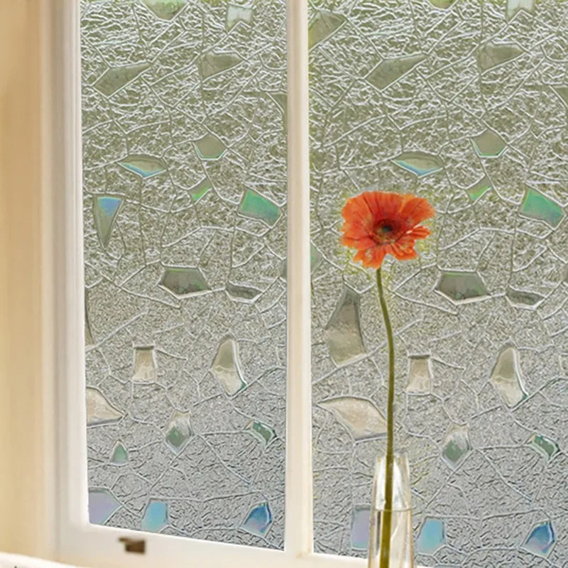Непрозрачная статическая пленка для стекла декоративная самоклеящаяся окон и