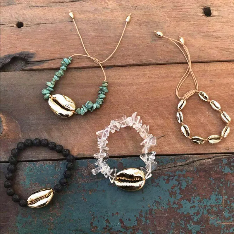 Bileklik pulseras mujer hombre puka COWRIE браслеты для женщин подарок бижутерия богемные в стиле