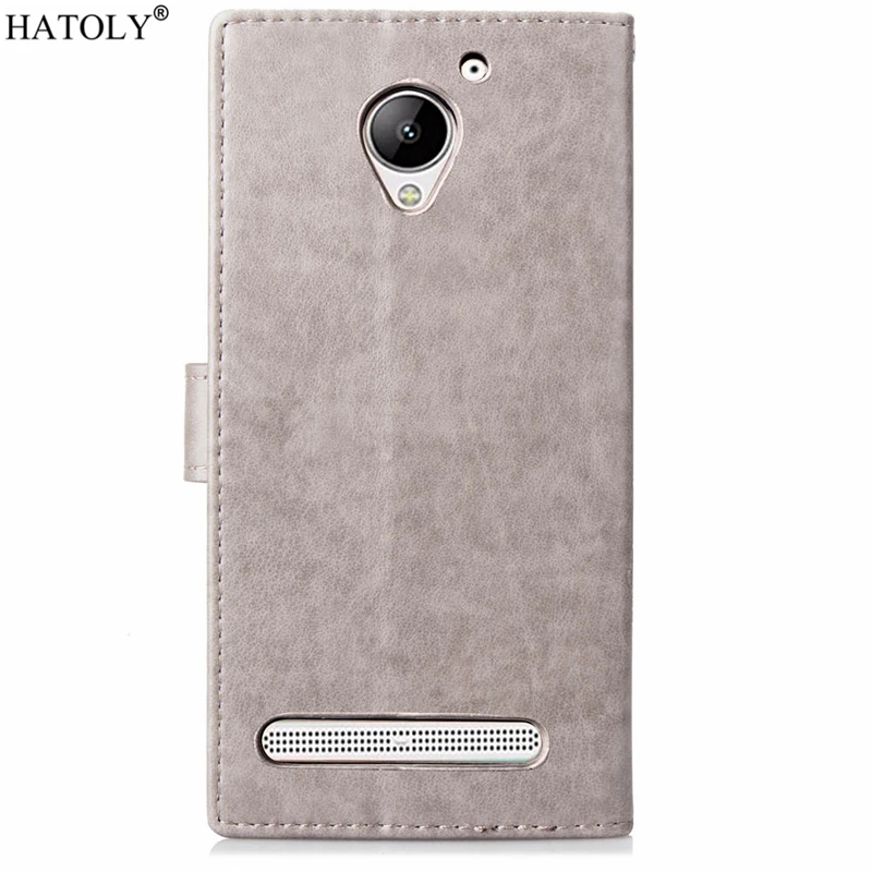 Чехол-бумажник HATOLY для lenovo Vibe C2 кожаные чехлы мягкий силиконовый чехол сумка