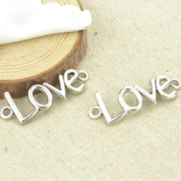 

High quality 10pcs antique tibetan silver letter LOVE charms metal pandant diy Bracelet for jewelry making 41*16mm 2479