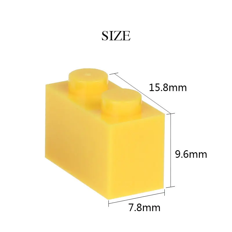 1*2 точки DIY маленькие частицы строительные блоки кубики MOC части собранные