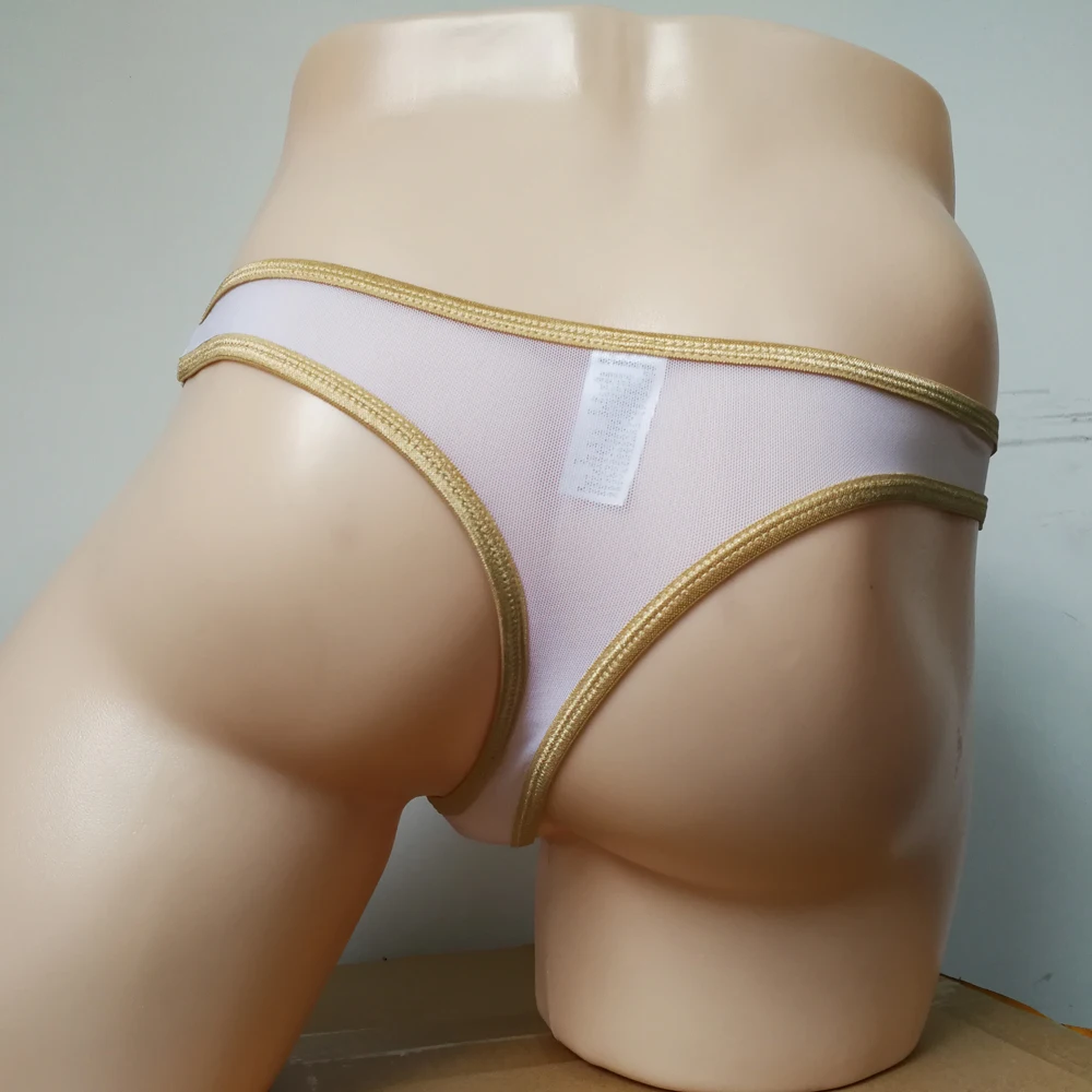 Сексуальные мужские стринги с U образным выпуклым мешочком гей трусы сетчатые