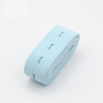 Light blue Эластичные ленты 20 мм Разноцветные регулируемые плоские с отверстием поясная лента DIY ремесло поставка для ребенка беременных Одежда Аксессуары 5 м - Цвет: Light blue