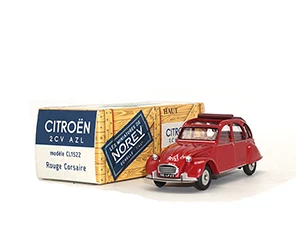 1/43 NOREV металлическая литая под давлением модель 2 CV зеленый и красный AZL CL1522 Rouge Corsaire - Цвет: Red