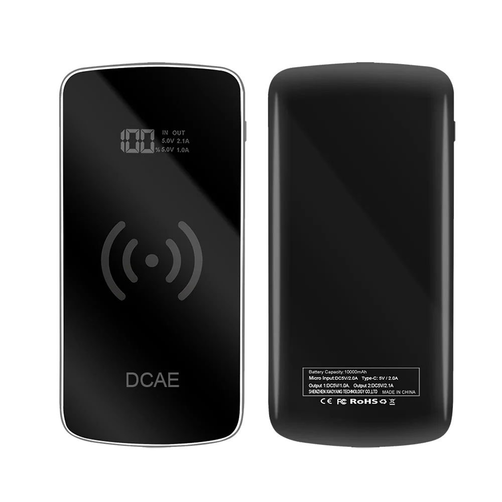 DCAE 10000 мАч QI Беспроводное зарядное устройство для iPhone XS Max XR X 8 Samsung S9 S8 USB быстрая