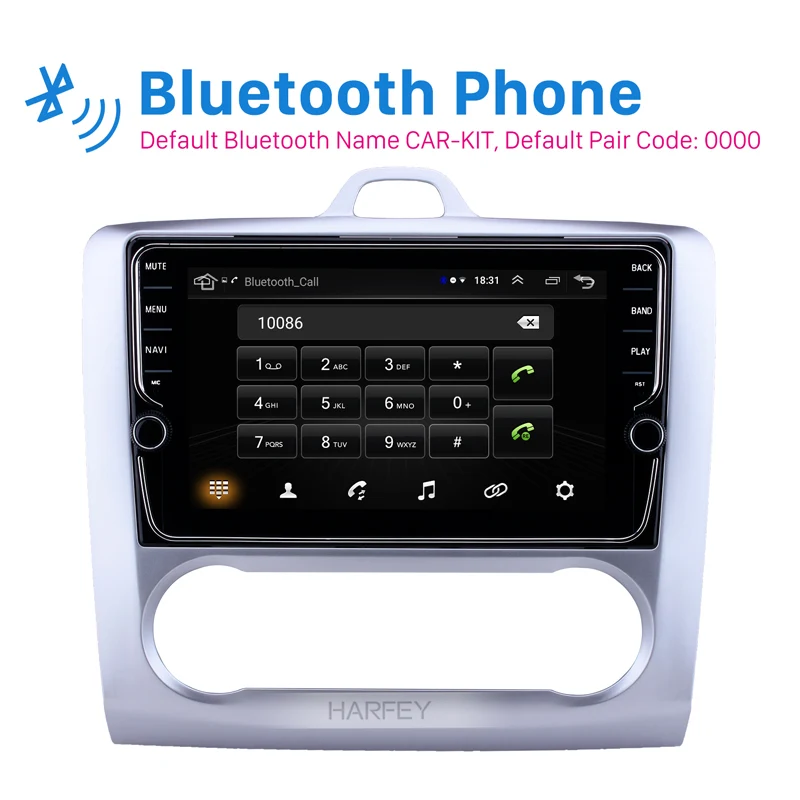 Автомагнитола Harfey 2DIN Android 8 1 для Ford Focus Exi AT 2004 2005 2006 2007 2008 2009 2010 с DSP 4RAM 32ROM 2.5D IPS |