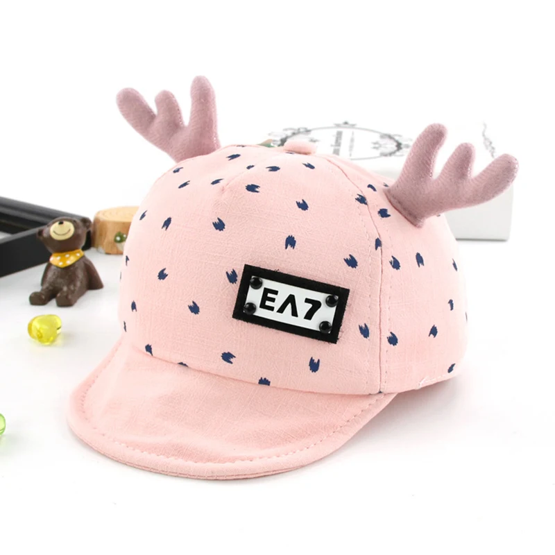 LXXU Baby Christmas Antlers Hat Multi Colors Cotton Material Suit for 6 to 18 Months 46-50 cm Adjustable Children Cap | Детская одежда