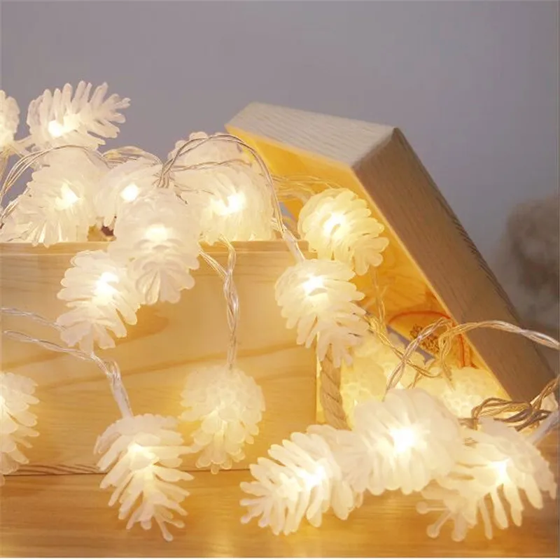 СВЕТОДИОДНАЯ Гирлянда 7 5 м 50 pinecone форма AC220V использование в уличном саду