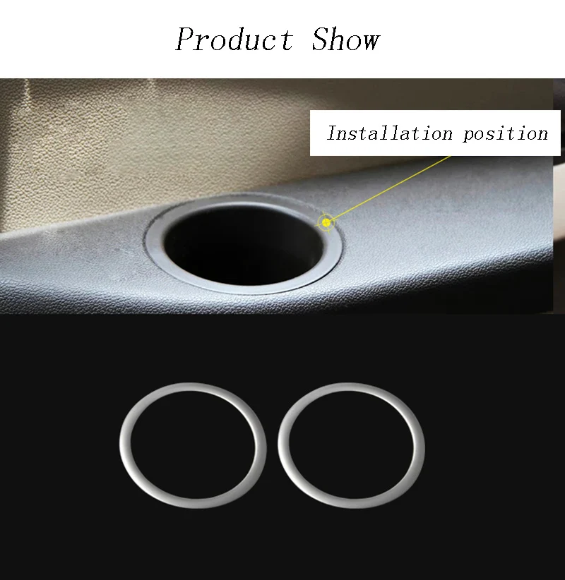Car styling Back row Water Cup Holder Panel Cover Stickers trim For Mercedes Benz R Class W251 R300 320 350 400 Auto Accessories