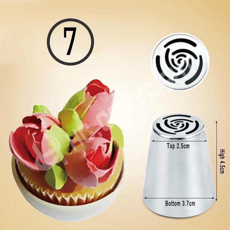 1 шт. бесшовная насадка тюльпан из нержавеющей стали|russian tulip|flower nozzlestainless steel pastry |