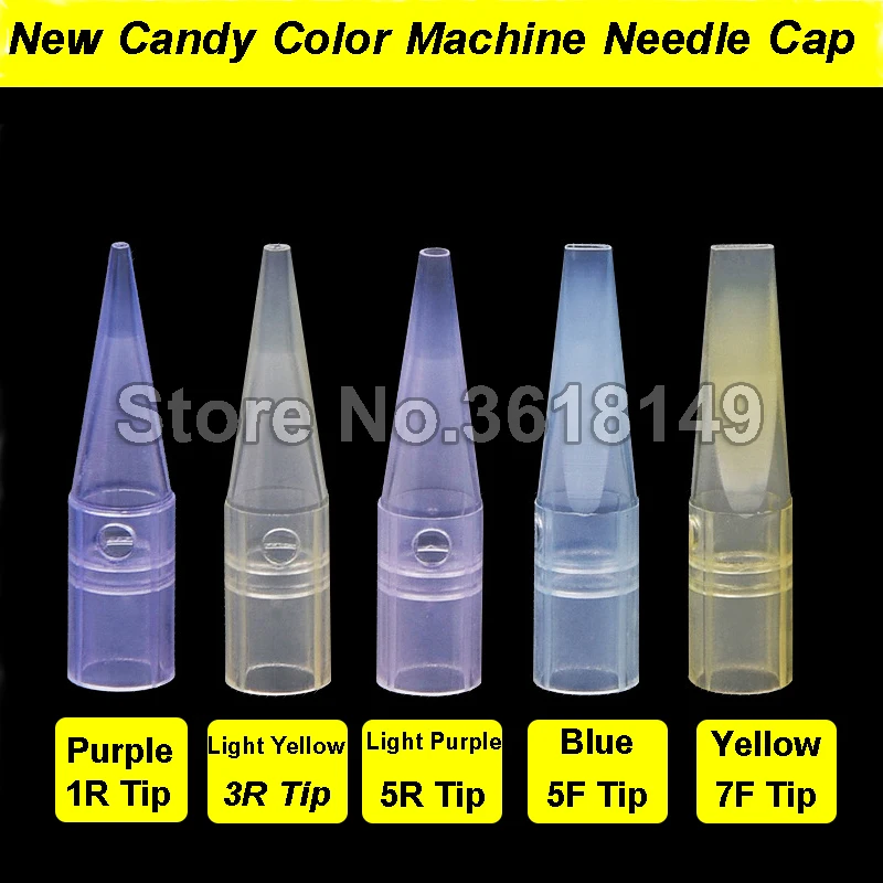 

New Tattoo Needle Tips 1R 3R 5R 5F 7F Needles Caps For Embroidery Machine Giant Sun Permanent Makeup Needle Tube Tips Nozzles