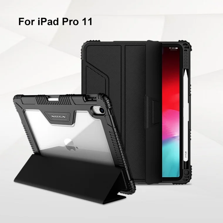 Чехол-книжка из искусственной кожи Nillkin для iPad Air /Pro 10,5 /Mini /Mini 4/9. 7/Pro 11/Pro 12,9 с карандашом - Цвет: For iPad Pro 11