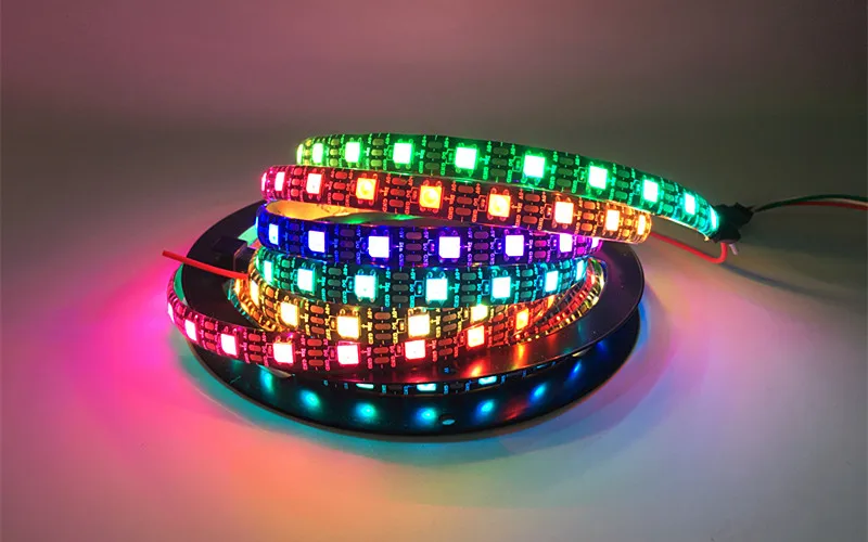 1m/2m/3m/4m/5m WS2812B Led Strip 30/60/144 Pixels/Leds/mPixel Individually Addressable Smart ws2812 IC 5050 RGB DC 5V | Освещение