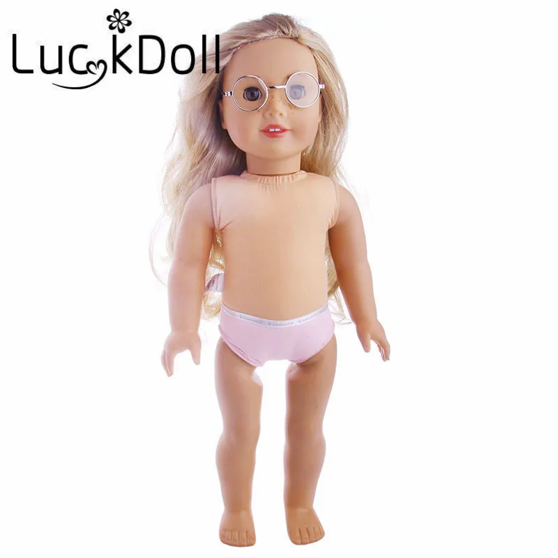 Luckdoll однотонные металлические круглые очки для 43 см кукла или 18 дюймов