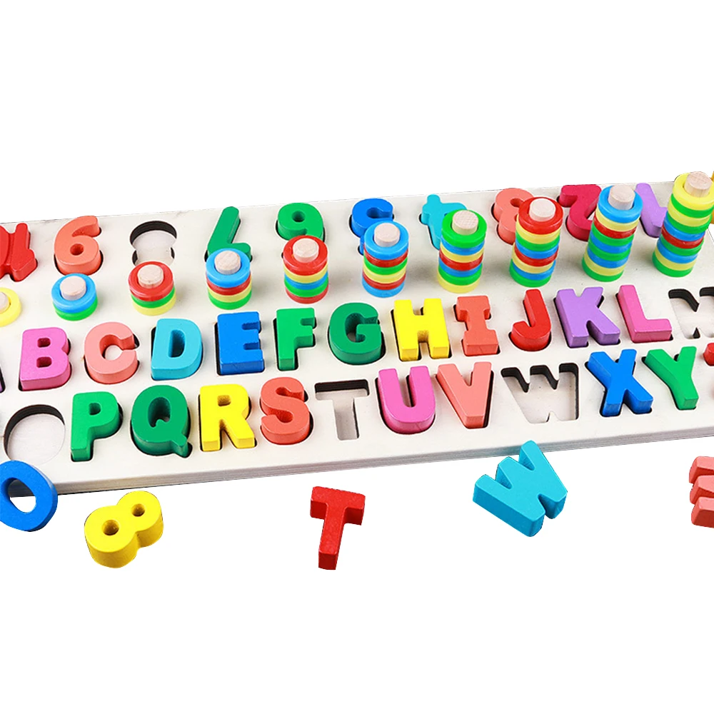 Деревянные игрушки Монтессори цифровой формы сопряжения Развивающие игрушки для детей Математика монтессори игрушка детский подарок Ранние развивающие игры