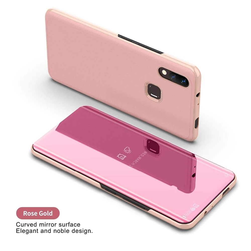Зеркальный умный чехол для huawei Nova 3 Nova 3i, чехол из искусственной кожи с подставкой, откидная крышка для huawei P Smart Plus Nova 4, чехол