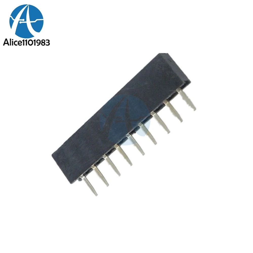 10 шт. в партии 1x9 Однорядный медный сплав 9-контактный разъем PCB гнездовой 2 54 мм |