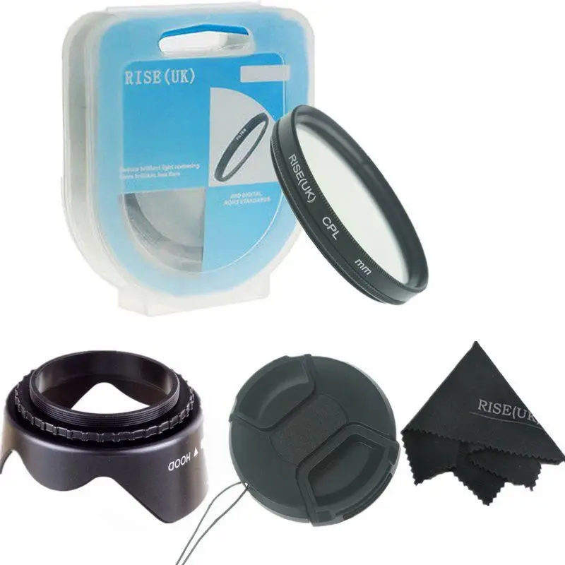 Фильтр 67 мм RISE (UK) CPL + бленда крышка объектива для Canon/Nikon 18 135 мм|cpl filter|lens filterfilter for