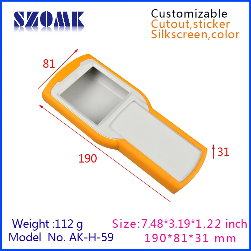 1 шт. ручной Оранжевый цвет пластиковый корпус abs для электроники 190x81x31 мм
