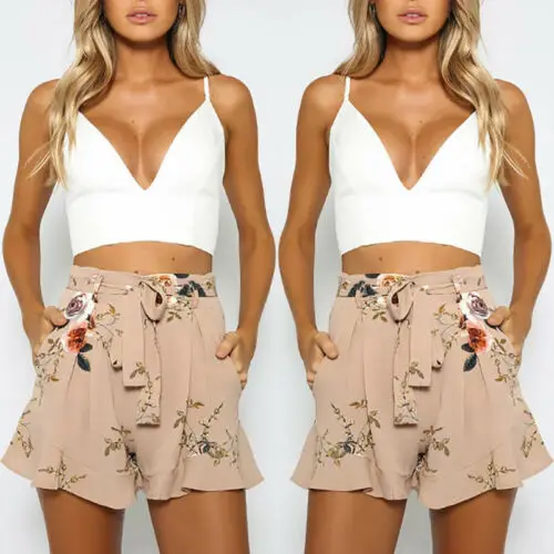 Женские винтажные шорты с цветочным принтом Meihuida свободные повседневные со