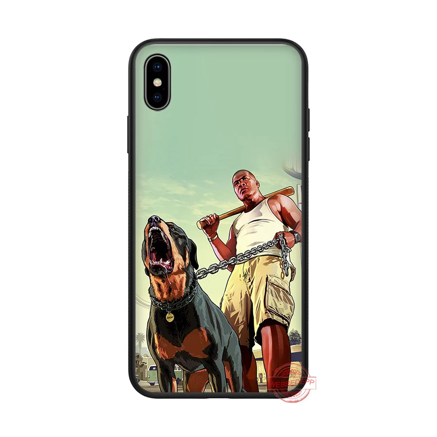 3 WEBBEDEPP Grand Theft Auto GTA V Мягкий силиконовый чехол для iPhone 8 7 6S 6 Plus 11 Pro XS Max XR X 5 5S SE - Цвет: 3